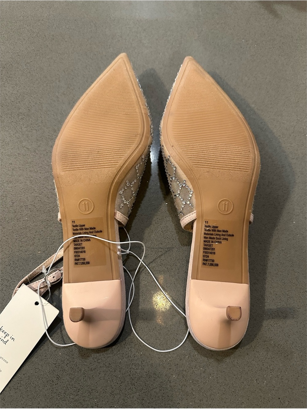 A New Day Gigi Embellished Slingback Kitten Heels - Size 11 - Picture 9 of 12